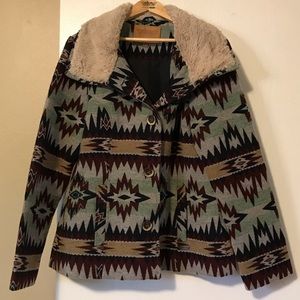 Western Aztec Blazer Coat